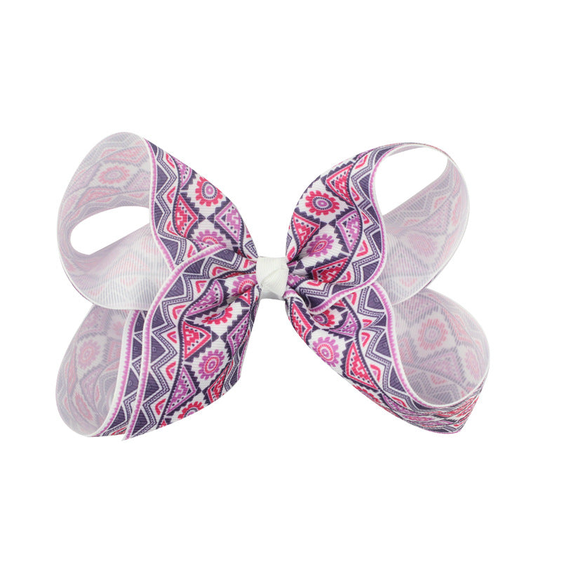 Wholesale Ethnic Bow Fabric Hair Clips